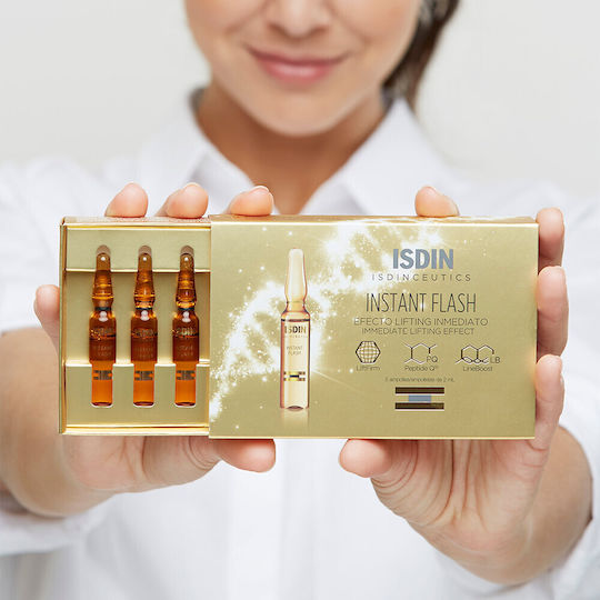 Isdin Isdinceutics Instant Flash Moisturizing & Anti-aging Serum Face with Peptides & Hyaluronic Acid for Firming & Revitalization 5x2ml