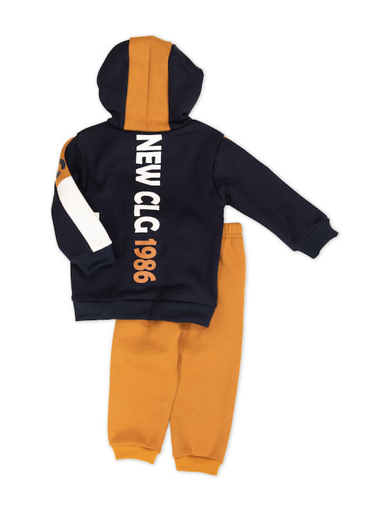 New College Kids Sweatpants Set Navy Blue 2pcs