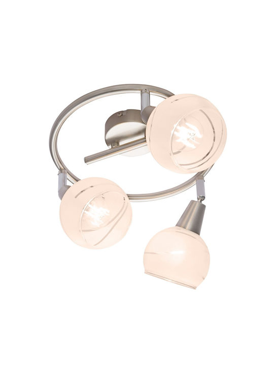 Globo Lighting Elliott Triple Spot with Socket E14 in Silver Color