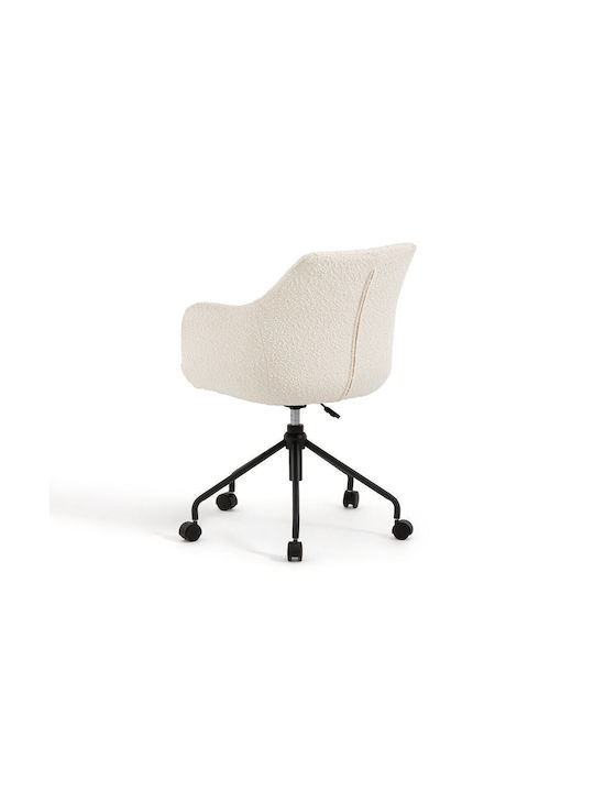 Sessel Matie mit Armlehnen & Rollen in Beige Farbe 60x63x85cm 1Stück