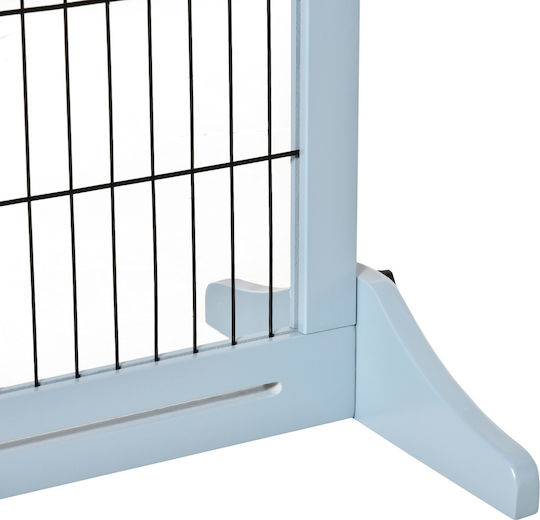 Pawhut Μεταλλικό Πορτάκι Σκύλου 183x36x69εκ. Μπλε