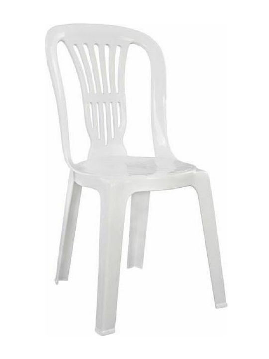 Outdoor Chair Plastic Vienna White 40x39x86cm