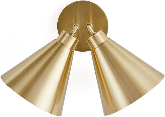 La Redoute Interieurs Wandleuchte mit Lampenbirnensockel E14 Gold 38,5cm