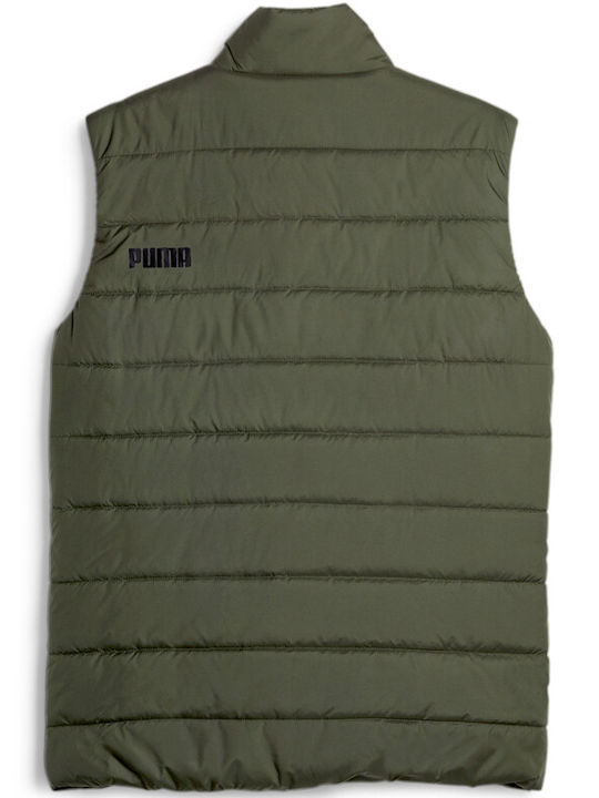 Sleeveless Jacket Puffer Khaki