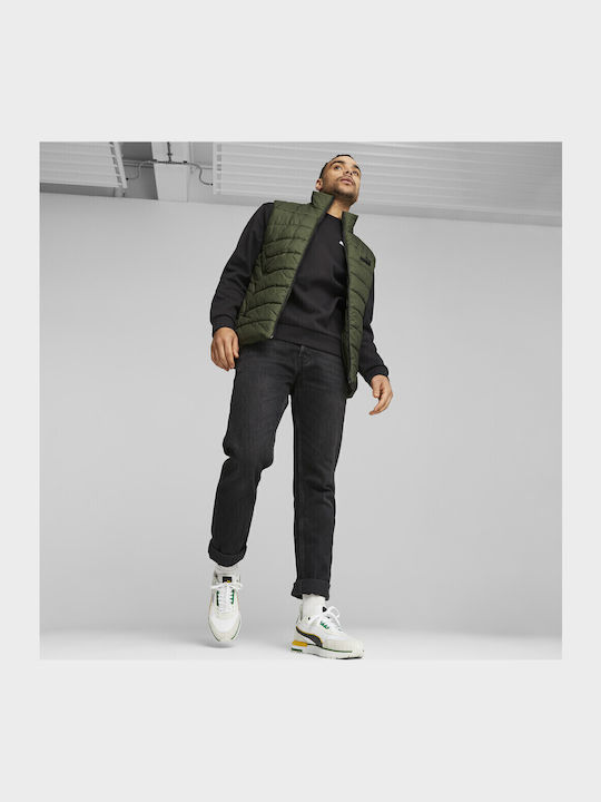 Sleeveless Jacket Puffer Khaki