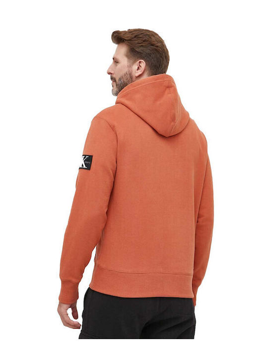 Calvin Klein Men's Sweatshirt with Hood Orange