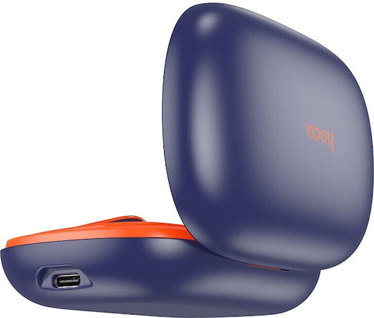 Hoco EQ4 In-ear Bluetooth Handsfree Ακουστικά με Θήκη Φόρτισης Πορτοκαλί