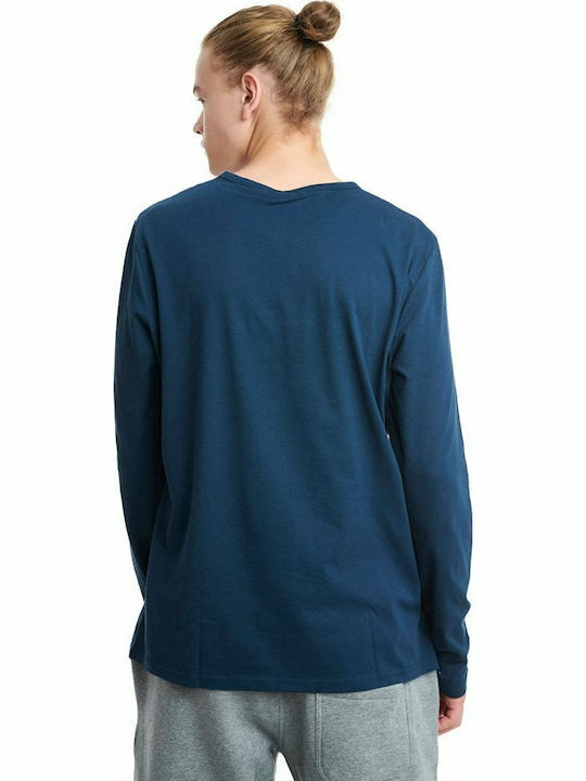 BodyTalk 1202-950826 Men's Long Sleeve Blouse Navy Blue