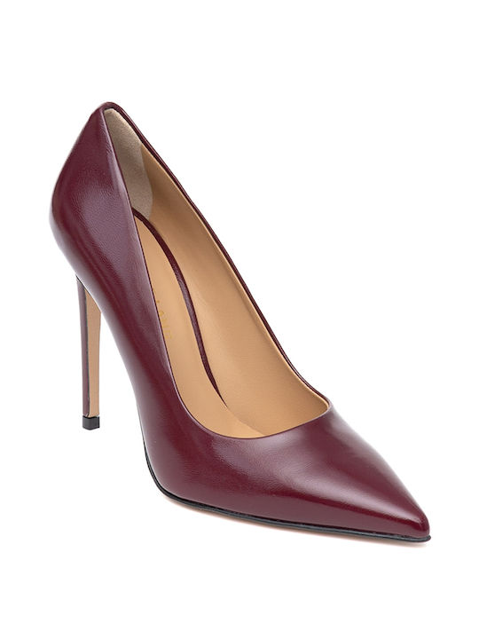 Philippe Lang Patent Leather Burgundy Heels