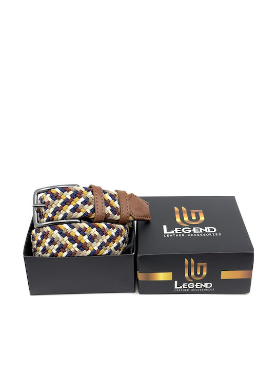 Elastic Men's Belt Knitted Multicolored