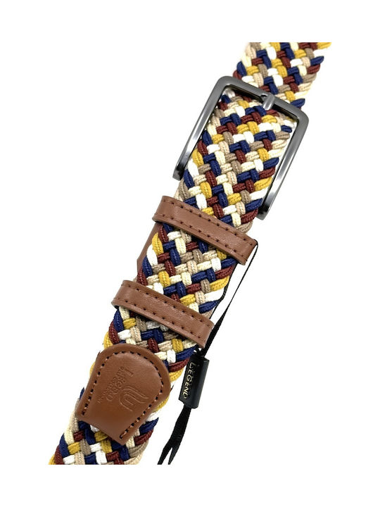 Elastic Men's Belt Knitted Multicolored