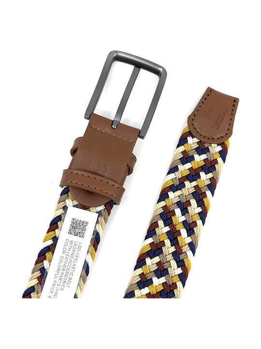 Elastic Men's Belt Knitted Multicolored
