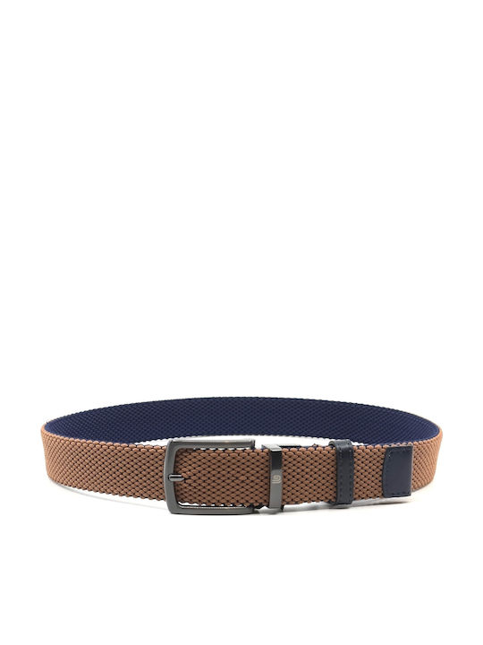Elastic Men's Belt Leather Knitted Double Sided Multicolored
