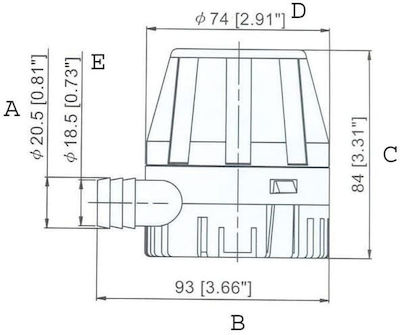 TMC Pompă de Santină Bilge pentru Barcă Automat 12v 450GPH 12V