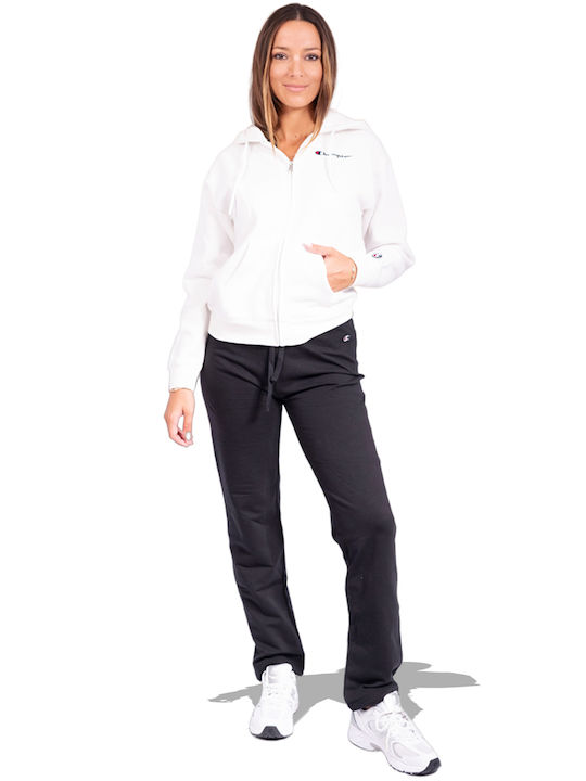 Women's Sweatshirt Jacket Hooded White