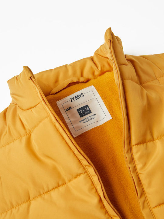 Kinder Steppjacke Ärmellos Kurz Gelb