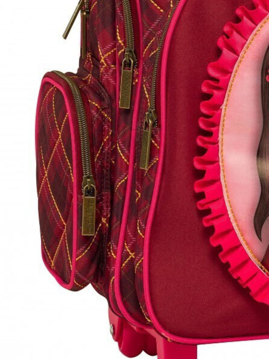 Graffiti Harry Potter Hogwarts School Bag Trolley Elementary, Elementary Multicolour with Water Bottle Holder