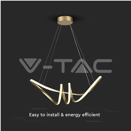 V-TAC Designer Κρεμαστό Φωτιστικό Λευκό LED με Θερμό Λευκό Φως 72x30x100εκ.