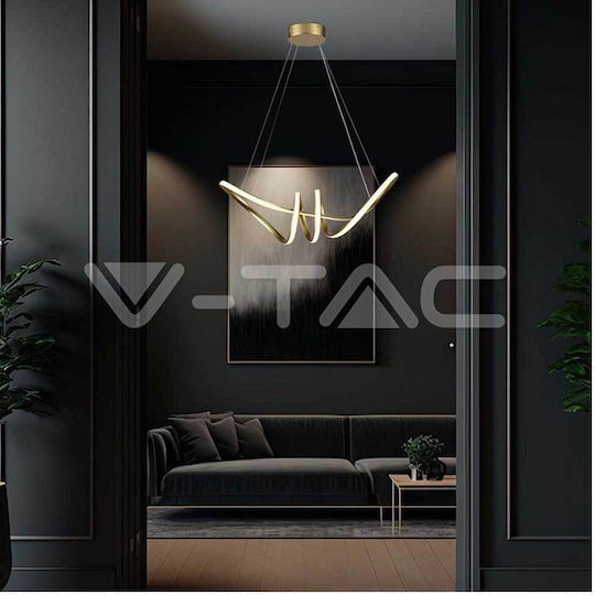 V-TAC Designer Κρεμαστό Φωτιστικό Λευκό LED με Θερμό Λευκό Φως 72x30x100εκ.