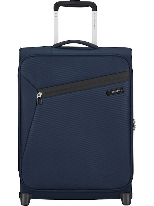 Samsonite Litebeam Βαλίτσα Ταξιδίου Καμπίνας Υφασμάτινη Midnight Blue με 4 Ρόδες Ύψους 55εκ.
