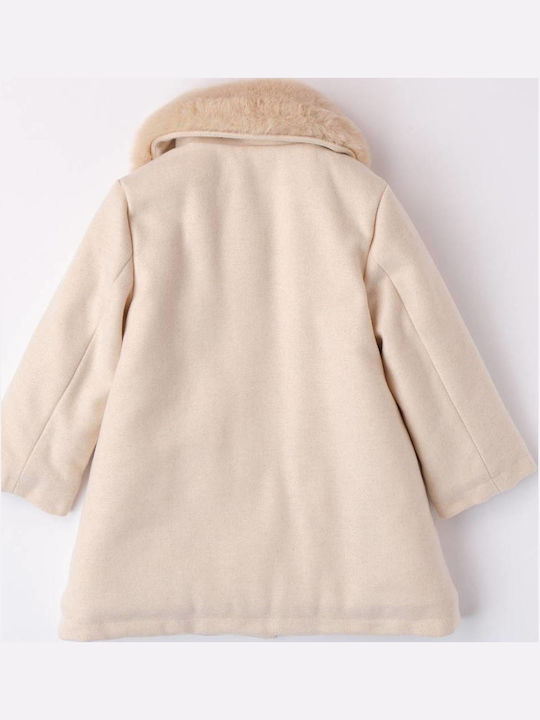 Kinder Mantel Lang Beige