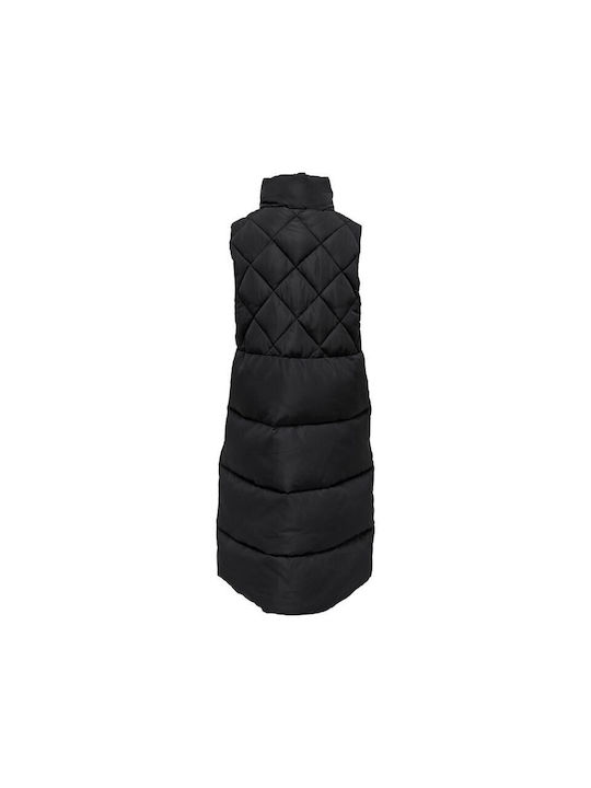 Kids Only Girls Quilted Coat Black Sleeveless