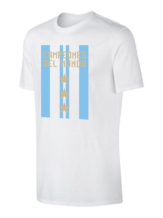 Sportarena Ανδρικό T-shirt Κοντομάνικο Λευκό