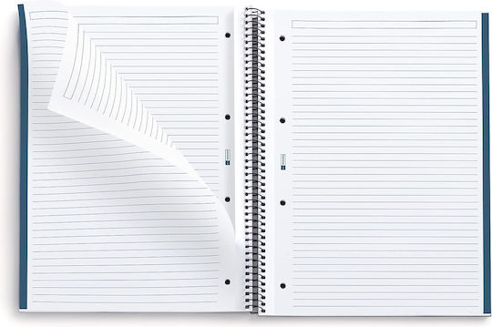 Miquelrius Spiral Notebook Ruled A4 80 Sheets Original Antiviral Blue 1pcs