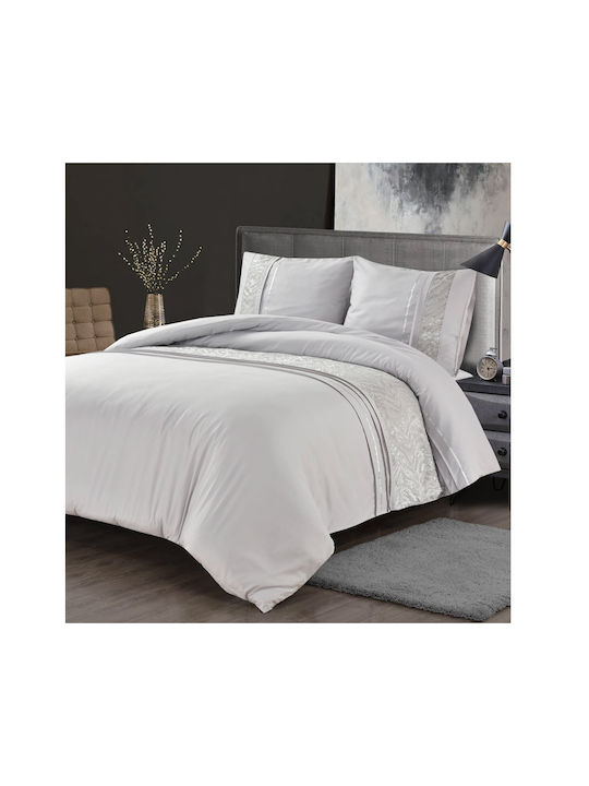 Sleeptime Duvet Cover Set Queen with 2 Pillowcases 240x220 Jaipur Grey