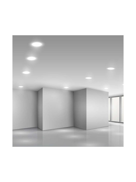 V-TAC Round Recessed LED Panel 18W with Natural White Light 4000K