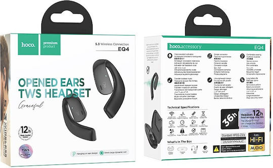 Hoco EQ4 In-ear Bluetooth Handsfree Earphones with Charging Case Black