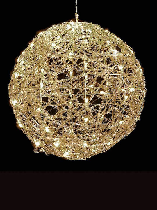 Lianos Beleuchtet Weihnachtliche Kunststoff Figur Kugel Weiß Länge 25cm