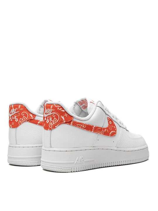 Nike Air Force 1 Маратонки Бяло / Ръждиво Оранжево