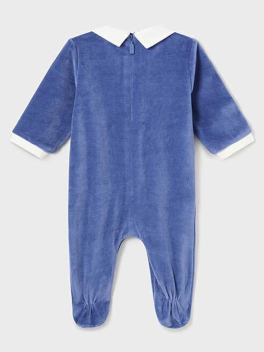 Mayoral Babystrampler Langärmliges Samt Blau