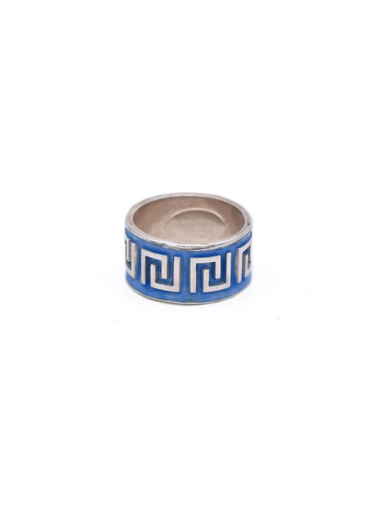 Giampouras Collections Women's Ring with Enamel from Silver Gold Plated