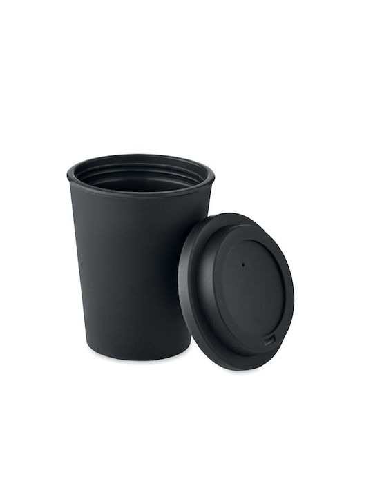 Midocean Κούπα Κεραμική με Καπάκι Μαύρη 300ml