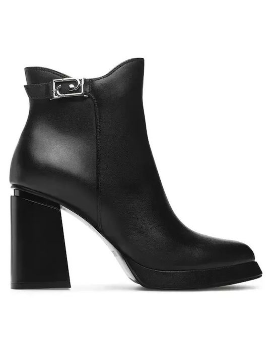 Liu Jo Leather Women's Ankle Boots Black