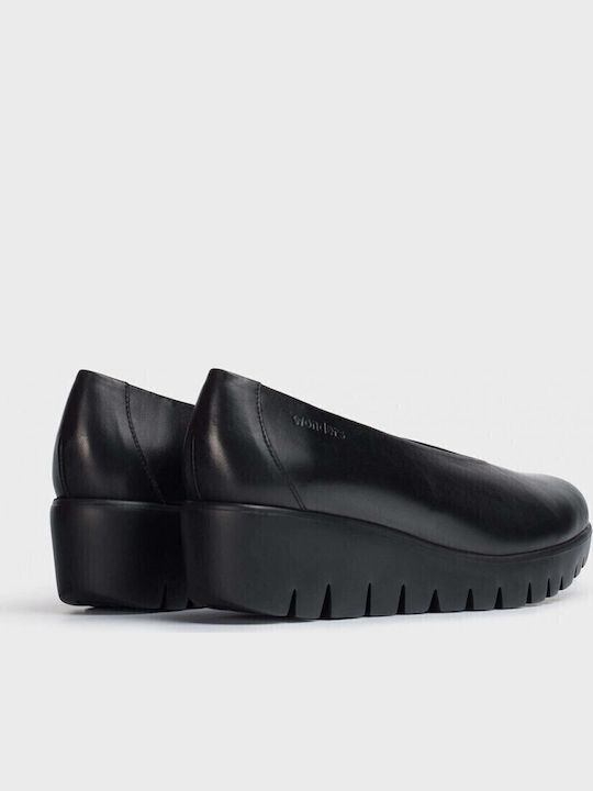 Leder Pumps Schwarz