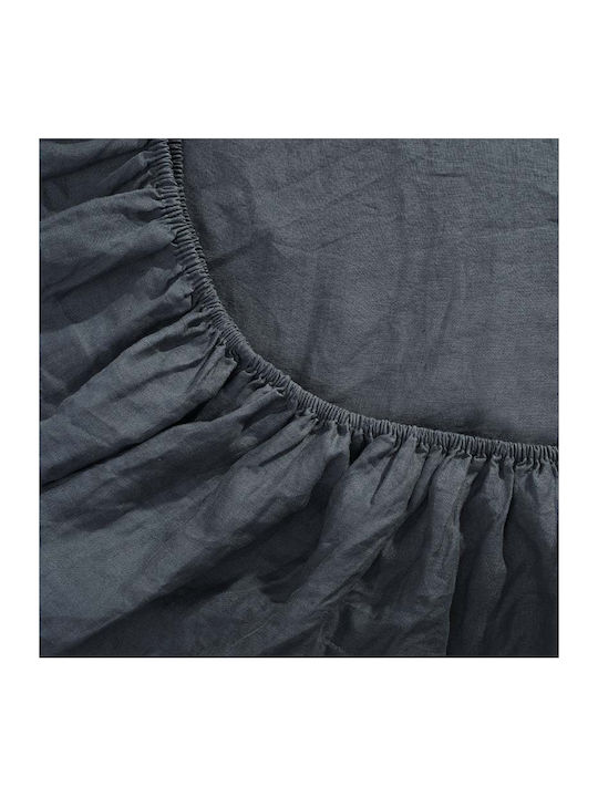 Hauz Sheet Sets Queen with Elastic 160x200+40cm. Limited Edition Linen Gray 4pcs