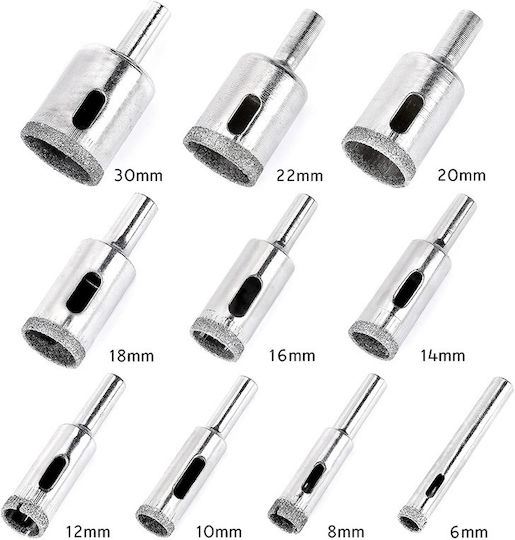 SKS Tools Σετ Ποτηροτρύπανα Διαμαντέ γυαλί για Πλακάκι