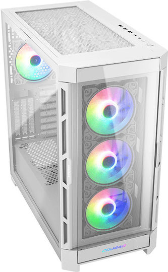 Cougar Duoface Pro RGB Gaming Middle Tower Carcasă Calculator cu Fereastră Laterală Alb