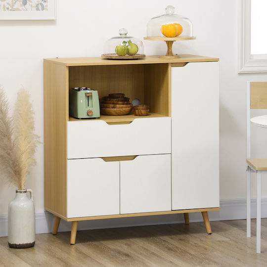 Office Storage Chipboard Cabinet Blue L90xW40xH98.5cm