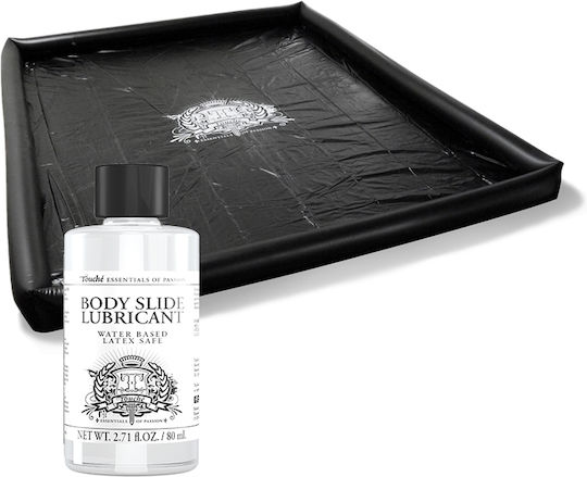 Touche Touche Body Slide Play Mat Latexlaken in Schwarz Farbe