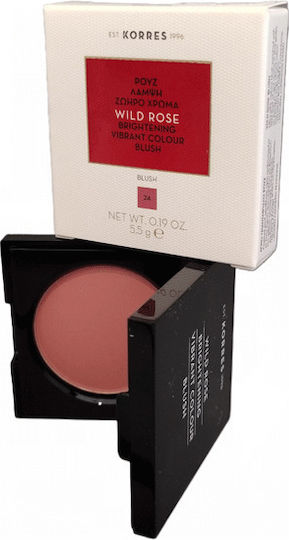 Korres Ρουζ Wild Rose Brightening Vibrant Colour 24 Dusty Rose 5.5gr