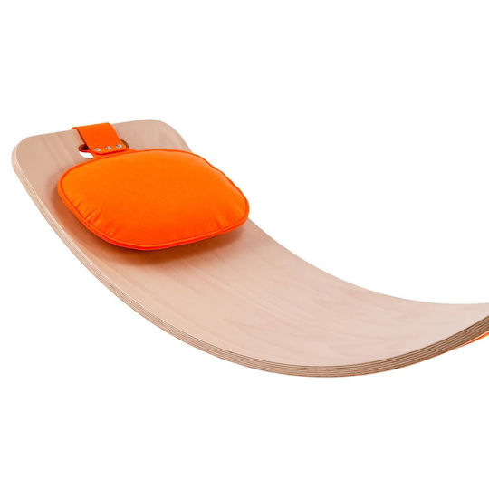 Curve Lab Spielzeug Balance Spielzeug Holzbrett Perfect Arc mit Filz Dunkelorange & Amp Kissen Dunkelorange