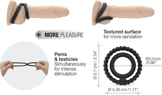 Dorcel Δαχτυλίδι Πέους Σιλικόνης Black 6072547