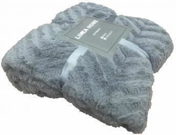 Linea Home Arrow Furry Single Blanket 150x200cm Gray