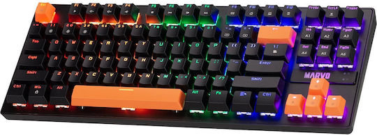 Marvo KG901C Gaming Μηχανικό Πληκτρολόγιο Tenkeyless με Custom Blue διακόπτες και Φωτιζόμενα πλήκτρα (Αγγλικό US)