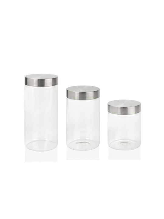 Andrea House Allgemeine Verwendung Glasvase mit Deckel Transparent 1400ml 1 Stück