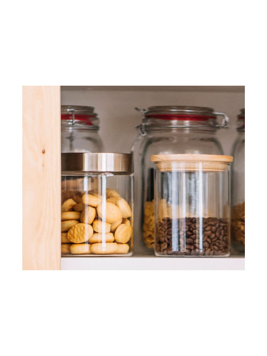 Andrea House Allgemeine Verwendung Glasvase mit Deckel Transparent 700ml 1Stück